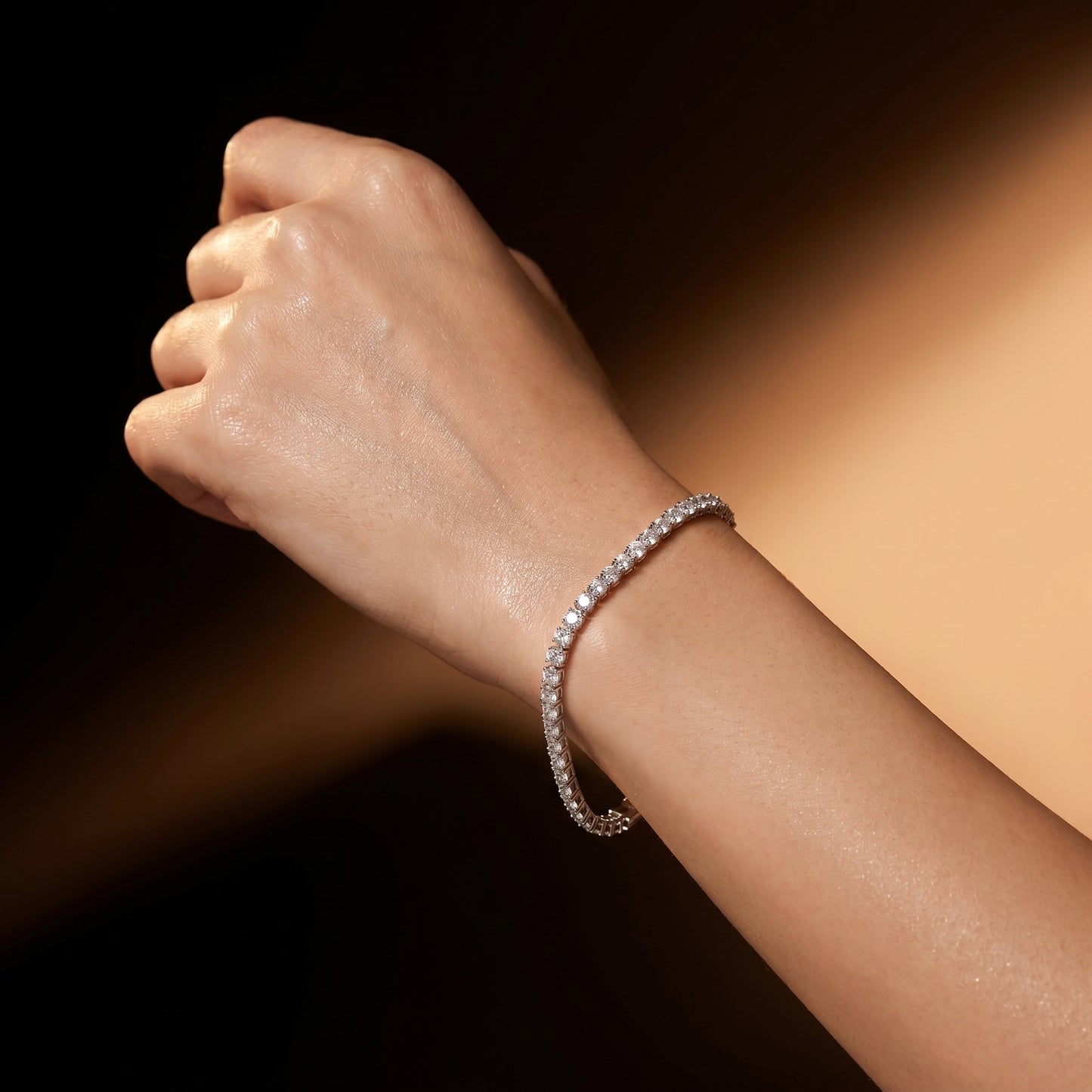 3mm Tennis Bracelet Silver Plated With Pure Zircon Stones
