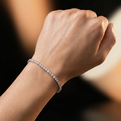 3mm Tennis Bracelet Silver Plated With Pure Zircon Stones