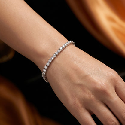 3mm Tennis Bracelet Silver Plated With Pure Zircon Stones