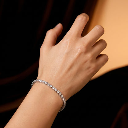5mm Tennis Bracelet Silver Plated With Pure Zircon Stones
