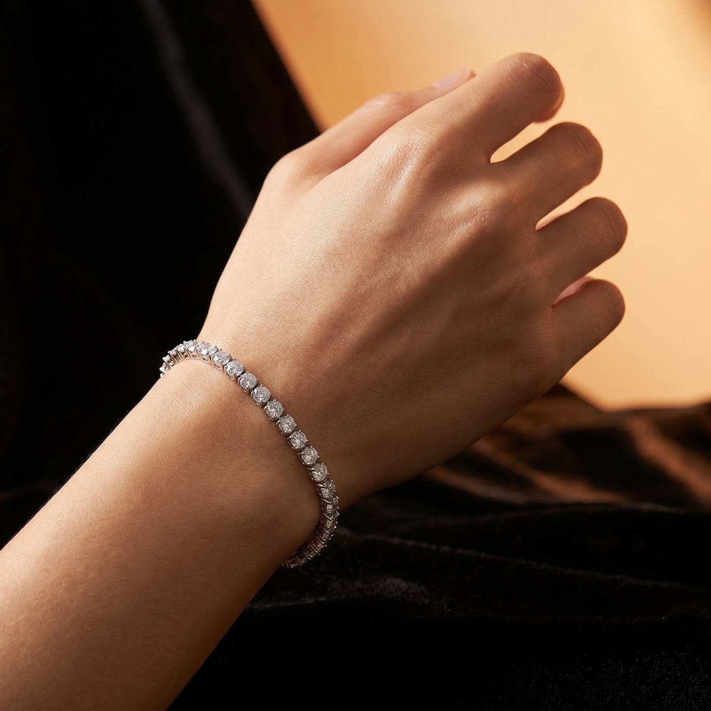 5mm Tennis Bracelet Silver Plated With Pure Zircon Stones