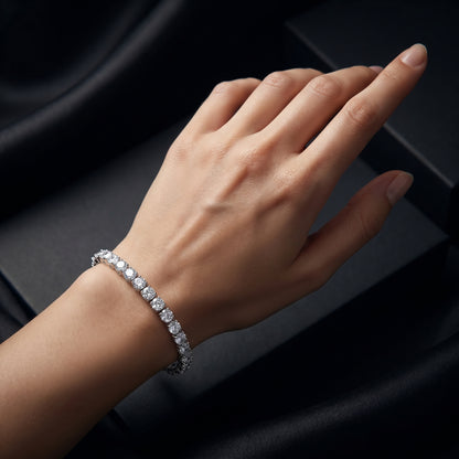 5mm Tennis Bracelet Silver Plated With Pure Zircon Stones