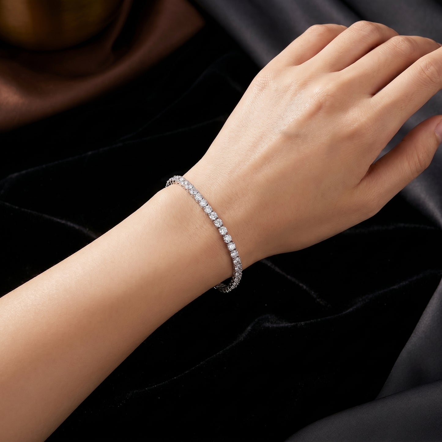 5mm Tennis Bracelet Silver Plated With Pure Zircon Stones
