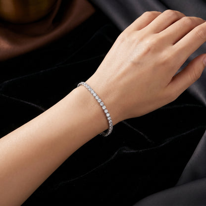 5mm Tennis Bracelet Silver Plated With Pure Zircon Stones