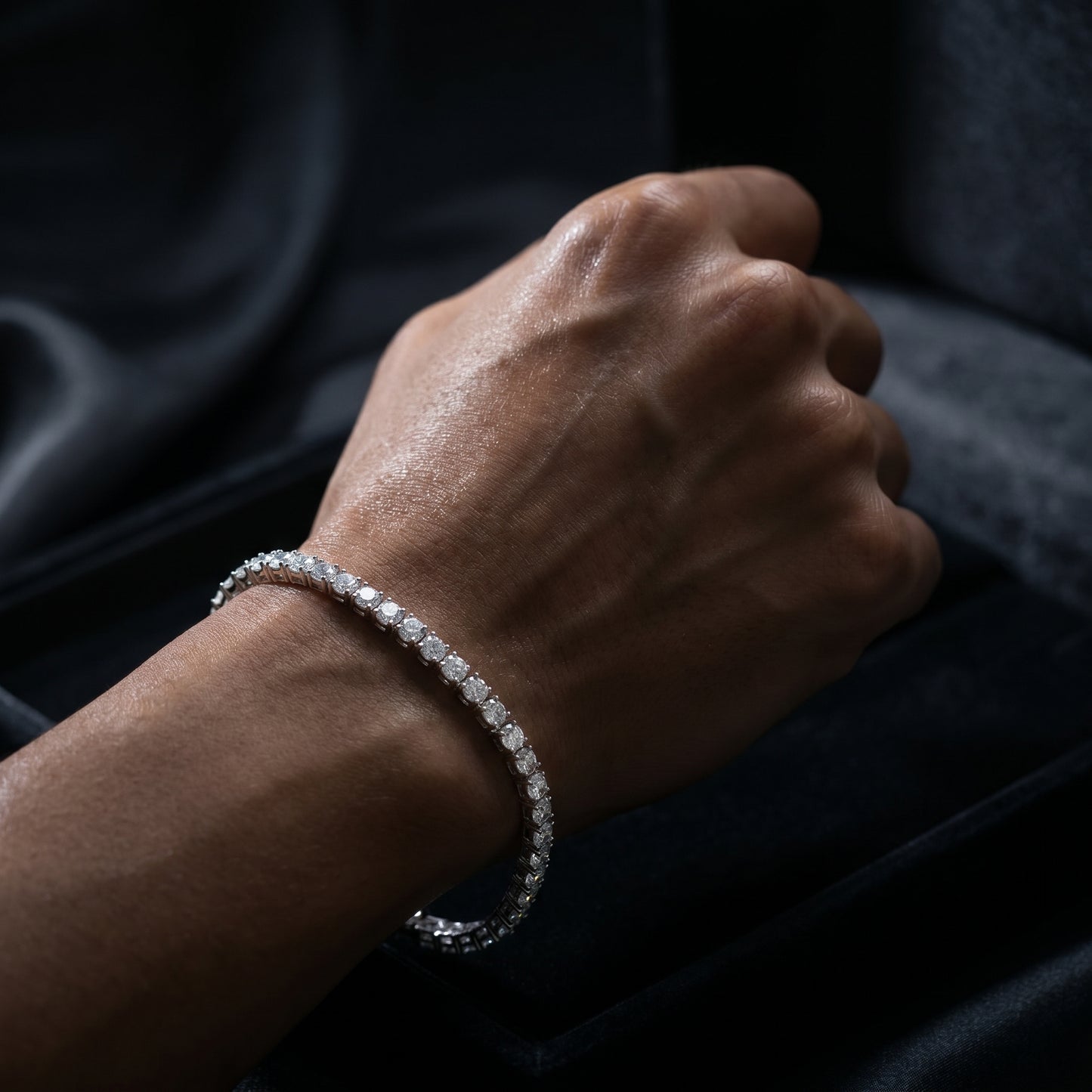 5mm Tennis Bracelet Silver Plated With Pure Zircon Stones