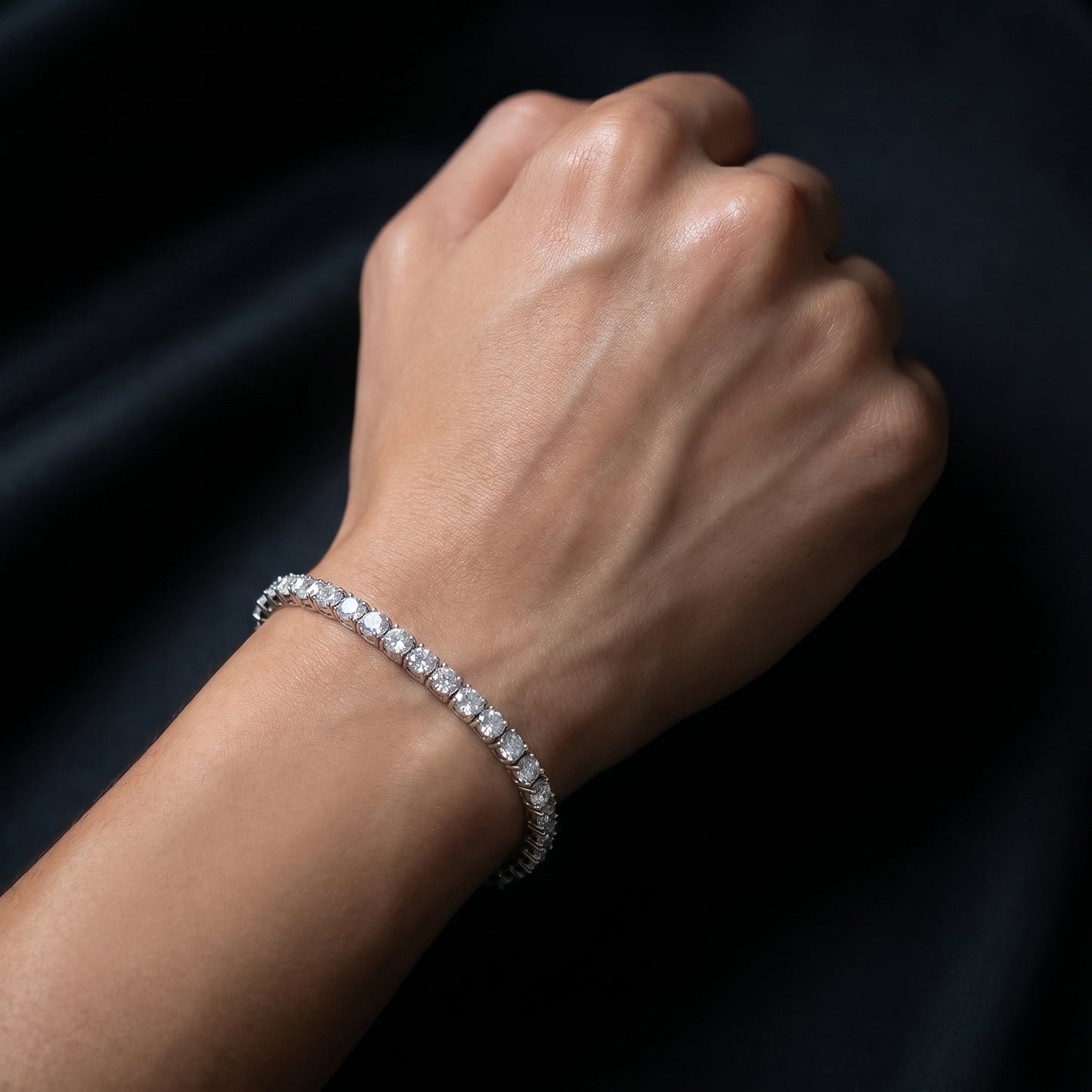 5mm Tennis Bracelet Silver Plated With Pure Zircon Stones
