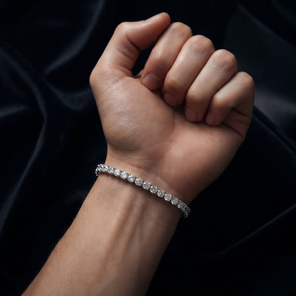 5mm Tennis Bracelet Silver Plated With Pure Zircon Stones