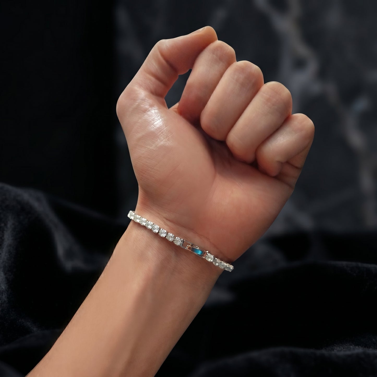 5mm Tennis Bracelet Silver Plated With Pure Zircon Stones