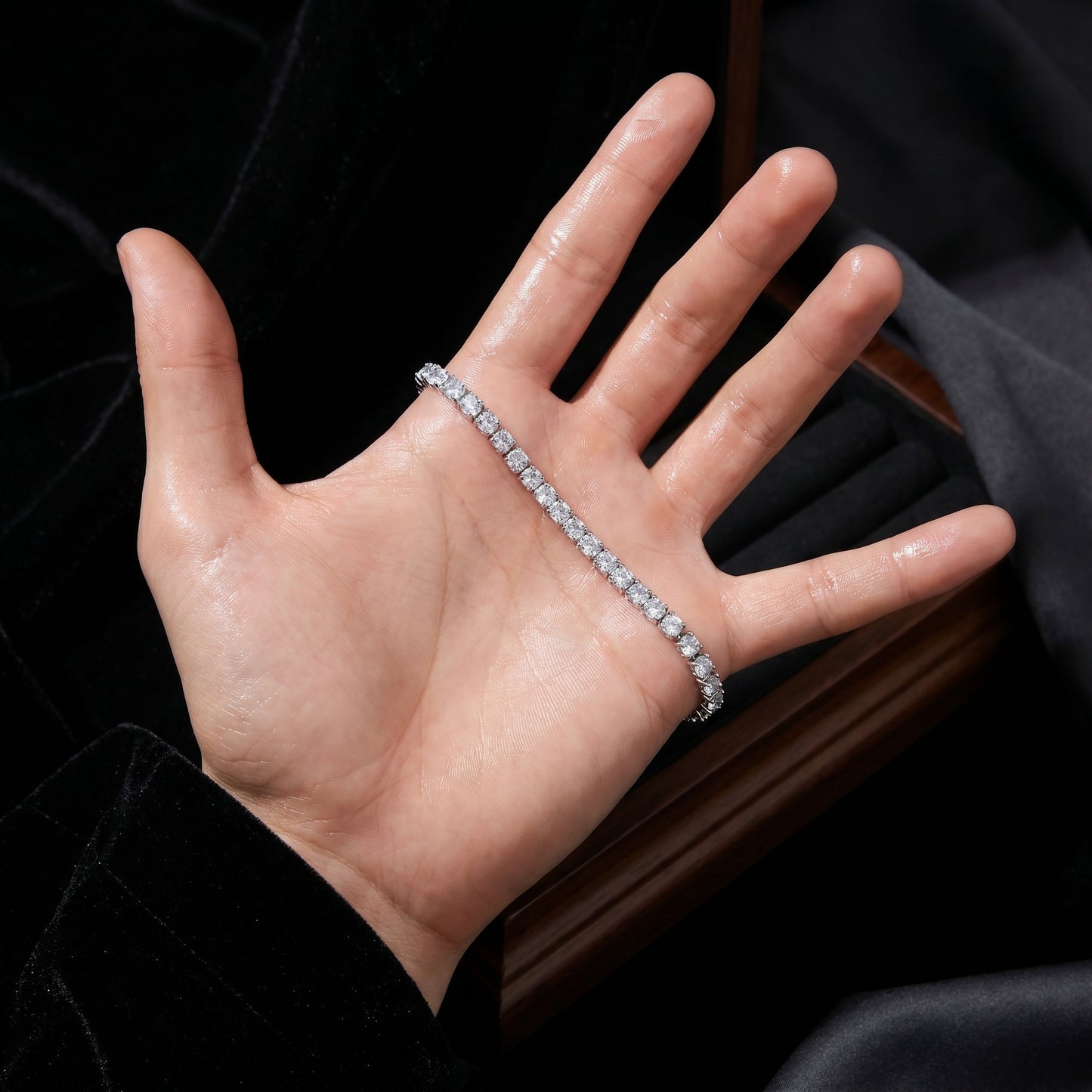 5mm Tennis Bracelet Silver Plated With Pure Zircon Stones