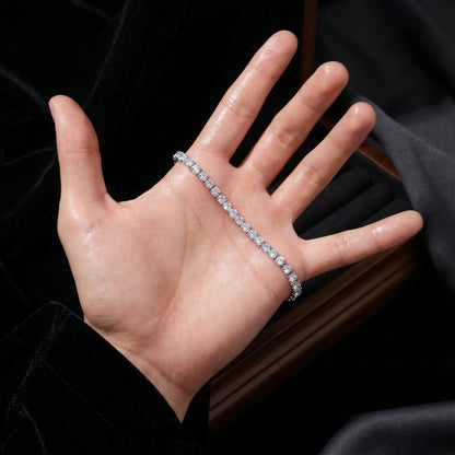 5mm Tennis Bracelet Silver Plated With Pure Zircon Stones
