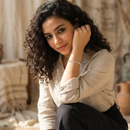 2mm Tennis Bracelet Silver With Pure Zircon Stones