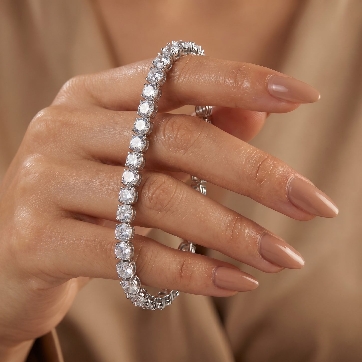 5mm Tennis Bracelet Silver Plated With Pure Zircon Stones