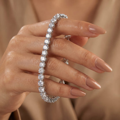 5mm Tennis Bracelet Silver Plated With Pure Zircon Stones