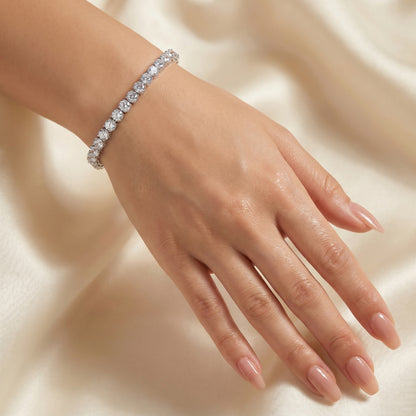 5mm Tennis Bracelet Silver Plated With Pure Zircon Stones